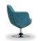 Manhattan Comfort Caisson Swivel Accent Chair in Blue and Polished Chrome (Set of 2) 2-AC028-BL - alternate 4